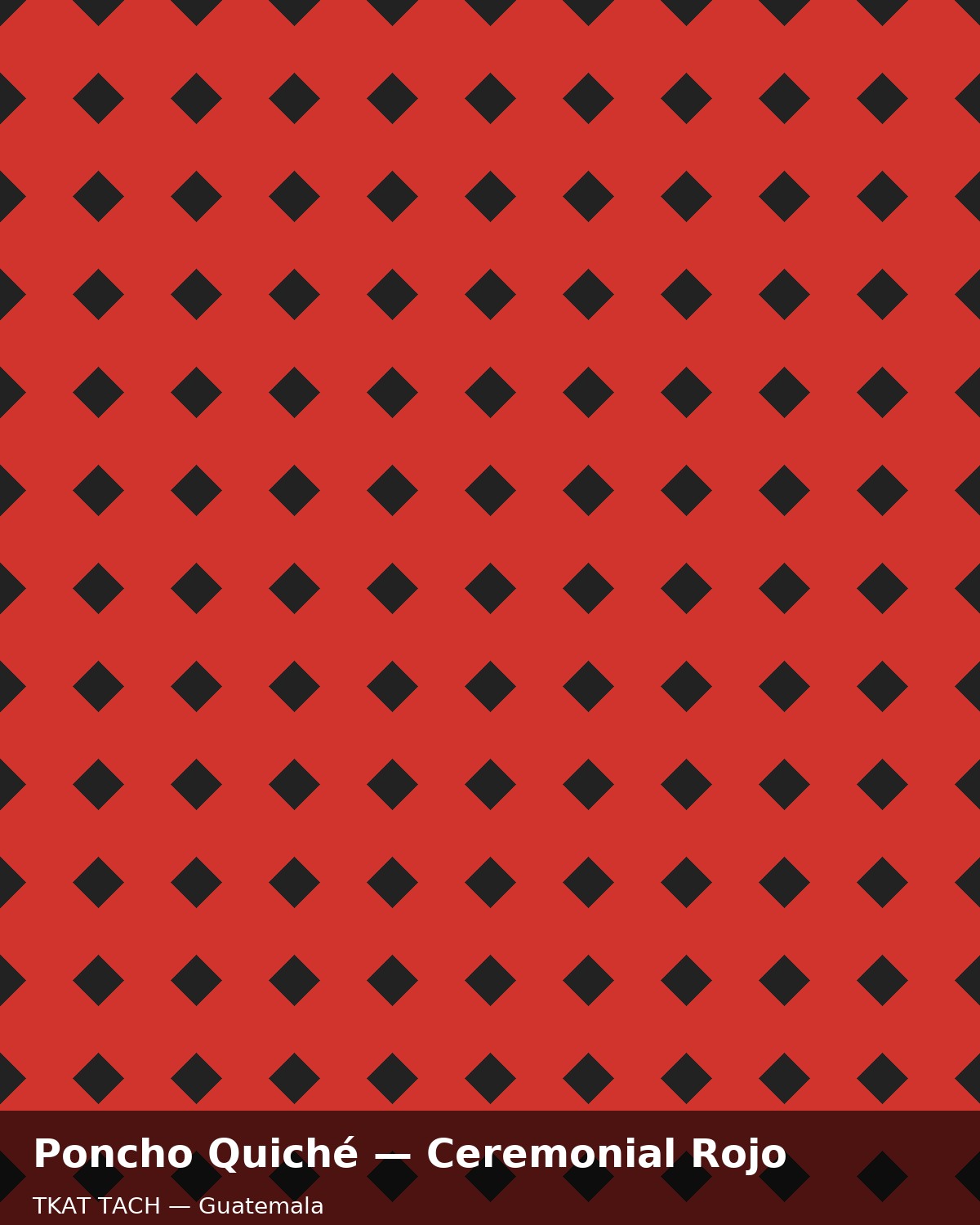 Poncho Quiché — Ceremonial Rojo